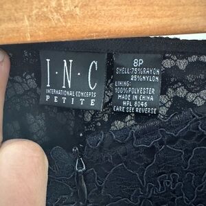 INC International Concepts Black Lace Pants